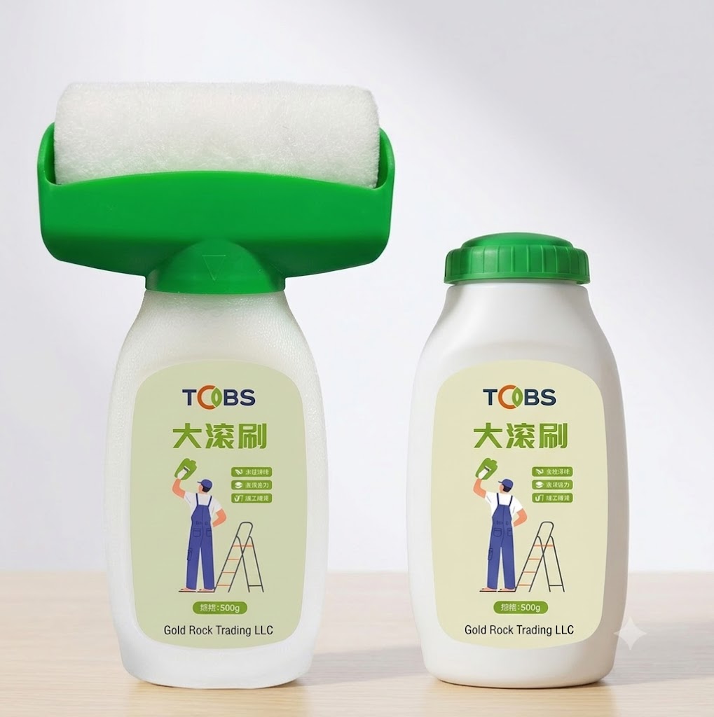 Wall Repair Paint Roller, Water-Based White Touch-Up Paint Kit, for Home Interior Wall Cracks and Stains