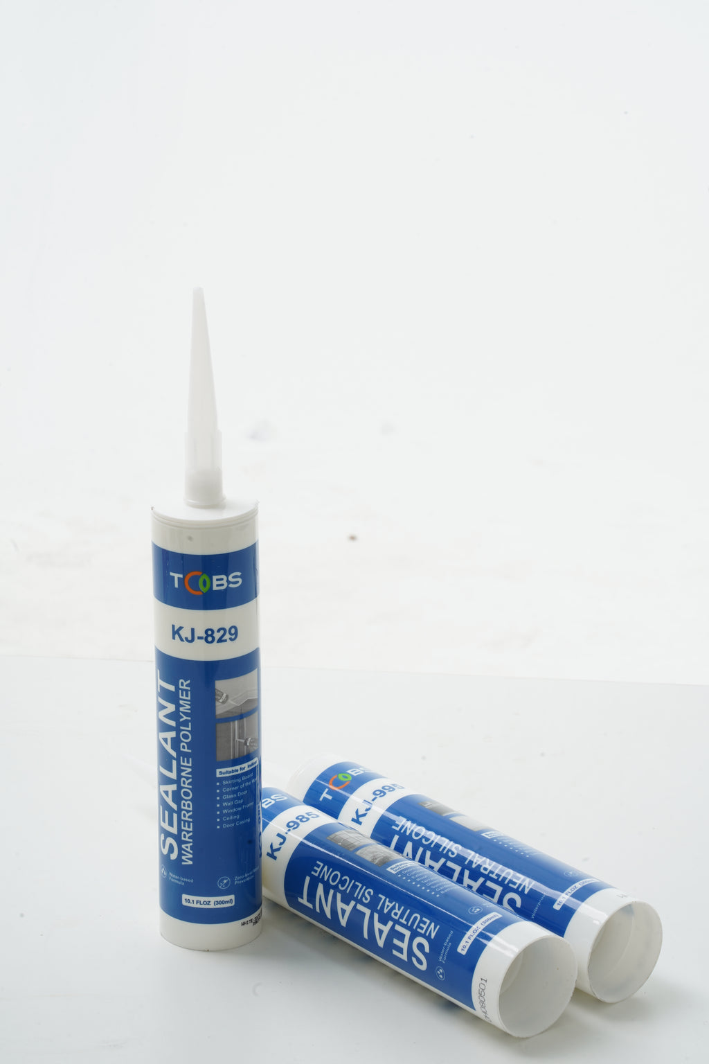 3PC KEJIAN KJ-829 Premium Painter's Acrylic Latex Caulk - Paintable, White, 10.1 fl. oz. (300ml)