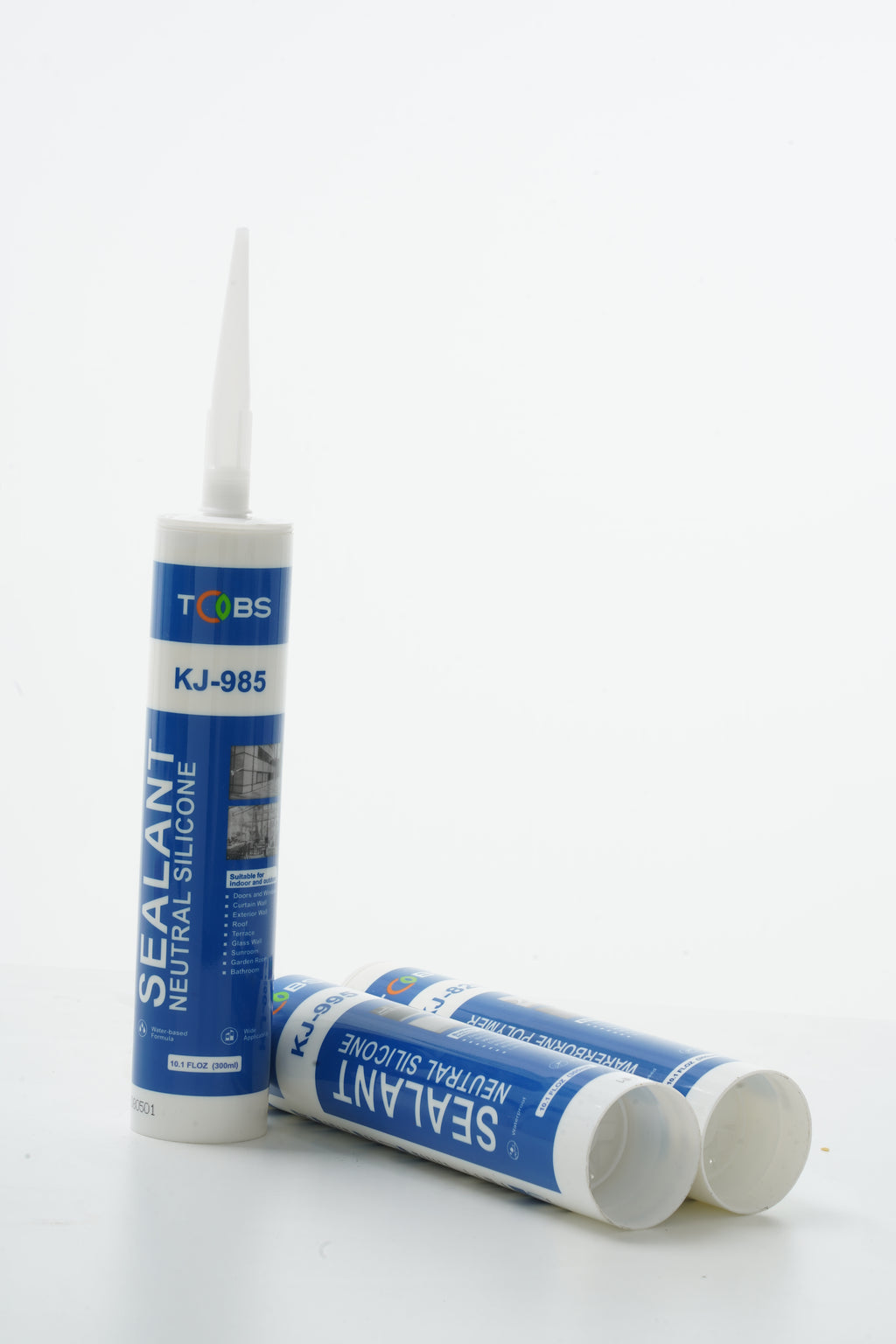 2PC KJ-985 Premium Neutral Silicone Structural Sealant, Waterproof & Weatherproof, White, 300ml (10.1 fl oz) Cartridge